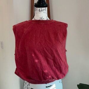 We The Free Vintage Red Muscle Tee